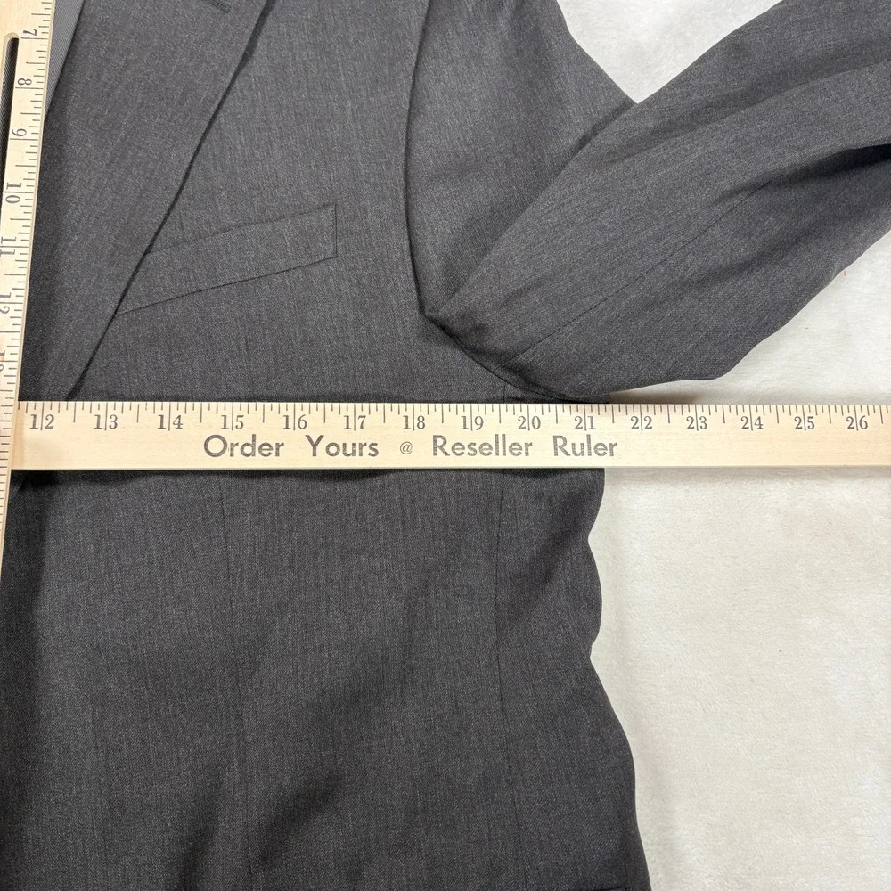 Banana Republic Modern Fit Blazer Mens 44R Gray Cerruti Wool Blend Sport Coat